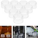 STOBAZA Cocktail Shaker Lid Replacement Set Plastic Splash-Proof Shaker Caps for Bar Use and Travel Drink Mixer Cup Covers with Secure Fit