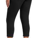 DAYOUNG Capri Pants for Women Work Office Casual Slacks High Waist Stretchy Yoga Dress Pants for Women with Pockets (Black, S)