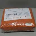 LuxClub 4 PC King Size Sheet Set Deep Pockets 18" Wrinkle Free Cooling Sheets Machine Washable Hotel Bedding Silky Soft - Autumn Orange King