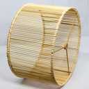 Drum Table shades Woven Bamboo Lamp Shade 2Set Lampshades DIY Natural Boho Hand Crafted