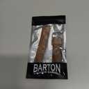 BARTON WATCH BANDS- Black Leather and Rubber Hybrid - Choose Color & Size - Compatible with All Apple Watches (Ultra, SE, 8, 7, 6, 5, 4, 3, 2, 1) - 38mm, 40mm, 41mm, 42mm, 44mm, 45mm, 49mm (Walnut Brown Leather (Stainless Steel Buckle))