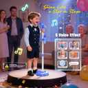 Stand Karaoke Machine Toy for Kids Ages 3-5 4-6 5-7 Birthday Gifts for 3 4 5 6 7 8 Year Old Boy, Kid Rechargeable Karaoke Microphone with 2 Wireless Mics, Bluetooth Speaker Toddlers Boys Party Toys