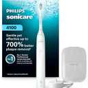 Philips Sonicare 4100 Rechargeable Electric Toothbrush, Advanced Plaque Removal, Pressure Sensor, Includes Brush Head Case, White BD5002AZ
