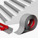 Vinyl Stair Nosing, Stair Edge Trim, Stair Edge Protector, Non-Slip Self Adhesive Stair Edge Protector Suitable for Indoor/Outdoor Stairs, Easy to Install, Non-Slip and Waterproof (Gray, 7FT)