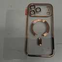 for iPhone 17 Pro Max Case with 1X Screen Protector, [Compatible with MagSafe] [Integrated Camera Protection], Non Yellowing Glossy Slim Cute Women Girly Cover for iPhone 17 Pro Max 6.9", Desert Gold