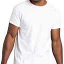 Fruit of The Loom Men's Crew Tee Undershirts, Moisture Wicking & Tag Free, White, Pack of 6, Medium