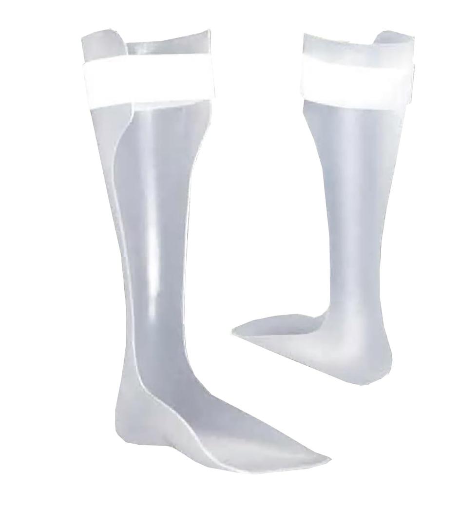 Solid Ankle AFO – Prefabricated Ankle Foot Orthosis Brace for Drop Foot, Dorsiflexion Assist & Medial-Lateral Control, Short (Standard) Foot PLate, Size: Left - Large