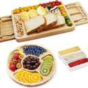 Louis Donné Cheese Board with Cheese Knife, Wooden Serving Platter for Cheese, Appetizers and Snacks, Gift Idea