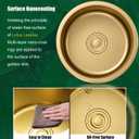 12.6 Inch Gold Round Bar Prep Sink - Single Bowl Countertop, 304 Stainless Steel, RV Sink With Drain Pipe, Drop-In or Undermount, 12.6x12.6 Inch