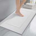 Bathroom Rugs 20" x 30", Non-Slip Extra Soft Absorbent Bath Rugs, Machine Washable Quick Dry Bath Mats for Bathroom Floor, Shower, Bathtub and Sink, White