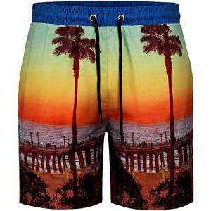 GINGTTO Men's Beach Shorts Bathing Suits with Mesh Lining (XS)
