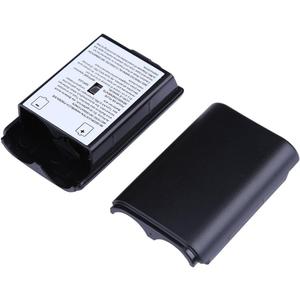 Trenro 2X Black Battery Pack Cover Shell Case Kit for Xbox 360 Wireless Controller (Black)