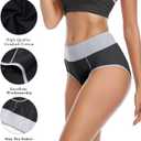 wirarpa Women's Cotton Underwear High Waist Stretch Briefs Soft Underpants Ladies Full Coverage Panties 5 Pack (XL)