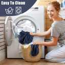 Toilet Lid Cover and Toilet Tank Cover Stretch Toilet Covers Set for Bathroom, Polyester Spandex Jacquard Fabric, Machine Washable, with Elastic Bottom, Navy Blue