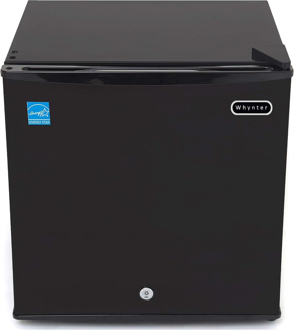 Whynter Upright Small Freezer Mini Freezer with Lock for Bedrooms, Dorms, Garages, Offices CUF-110B, Black Energy Star, 1.1 Cu Ft