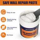 Drywall Repair Kit Drywall Hole Repair Patch Kits Wall Spackle Repair Paste with 8.5OZ White Wall Repair Putty with Scraper, Wall Surface Hole Fill Quick and Easy Solution (2Pack)