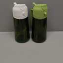 TrendPlain 16oz/470ml Glass Olive Oil Sprayer for Cooking  2 in 1 Olive Oil Dispenser Bottle for Kitchen Gadgets and Air Fryer Accessories, Salad, BBQ - White & Green