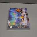 Aurora Winter Camp 500 Piece Puzzle for Adults, Fun Puzzles for Adults 500 Pieces with HD Print & Poster, 23" X 15" in Dust Free, for Gifts Halloween Christmas Family Games Lovers (Blue&white-500 Piece-northern Travel Camping)