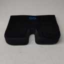 Everlasting Comfort Car Seat Cushion for Driving - Wedge Car Cushion for Office, Travel, Gaming Chair Memory Foam Driver Booster for Short People, Non-Slip, Washable Cover, Back & Sciatica Relief (Executive Black)