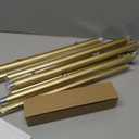 GEEBOBO Gold Curtain Rods for Windows 66 to 120 Inch, 1 Inch Adjustable Heavy Duty Easy Install Curtain Rods Set for Outdoor, Patio, Farmhouse, Bedroom, Living Room (Gold, 30"-120")