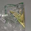 Mudder 19.7 Inch Christmas Star Paper Lantern 7 Pointed Christmas Window Lantern with 10 LED Light Strings Hanging Pendant Xmas Tree Ornaments for Holiday Decor Home(Trendy,Gold)