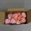 Jutom 54 Pcs Valentines Day Tree Decorations Heart Hanging Ornaments St. Patrick's Day Shamrock Easter Egg Tree Ornaments Heart Shaped Clover Baubles for Holiday Party (Stylish Style)