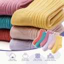 Boys Cotton Socks Kids Colorful Quarter Socks Cartoon Seamless Dress Socks Bears for Boys 6 Pack (5-7 Years, G-solid Color 6 Pair)