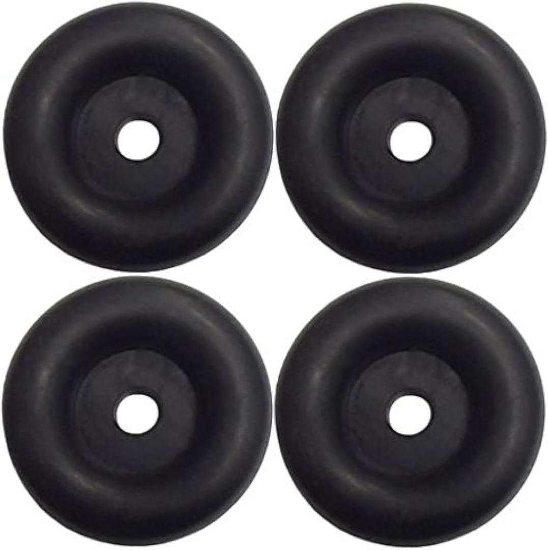 (4 Pack) 2.5" Trailer Ramp Door Bumper, Compatible with Truck Cargo Hatch - Round Rubber Bump Stops