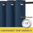 NICETOWN Door Curtain for Closet Doors 80 Inches Long 1 Panel, Blackout Doorway Curtain for Open Closet Bedroom, Room Divider Living Room for Privacy (Moroccan Blue, 1 Panel, 46W x 80L)