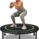 BCAN 450/550LBS Mini Rebounder Trampoline for Adults, 40"/48" Foldable Fitness Trampoline with Bungees, Quiet & Stable Exercise Trampoline Indoor/Home/Garden (BT2, Without Handle)