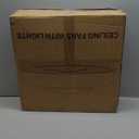 Ceiling Fans with Lights and Remote, 20" Modern Low Profile Ceiling Fan with Light, 2700K-7000K Stepless Dimming Fandelier Flush Mount Led Fan Light and 6 Wind Speeds for Bedroom(Black)