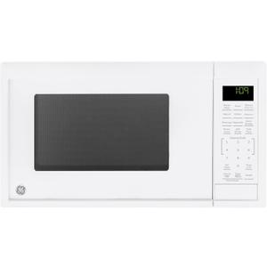 GE Countertop Microwave Oven, Compact 0.9 Cubic Ft., 900-watt Capacity, 7 Auto Cooking Settings, Child-Lock Technology, Kitchen Essentials for The Countertop, Dorm Room or Apartment, White