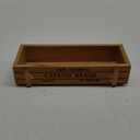 Wooden Planter, Flower Box 8.9x3.3x1.6inch Flower, Rectangle Storage Box Plant Bed for Garden Balcony Yard Potted Plants