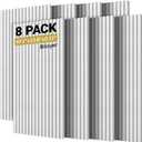 TONOR 8-Pack Bilayer Acoustic Panels Large Self-adhesive, 47.2'' * 23.6'' * 0.72 Adhesive Wall Panel, Large Soundproof Tiles for Echo Absorbtion, Acoustical Barrier of Polyester Fiber, White (8PCS 47.2'' * 23.6'' * 0.72'')