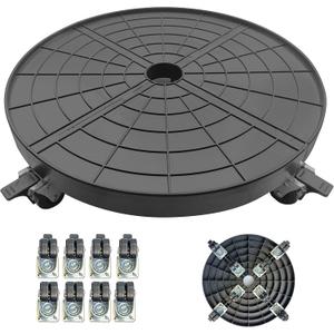 20 Inch Heavy Duty Plant Caddy With 360Lockable Wheels,600 Lbs Capacity,Outdoor Indoor Rolling Plant Stand With Casters,Black Large Plant Dolly Potted Planter Cart For Big Flower Pots Plant Pots