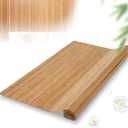Natural Bamboo Wall Panel 48x96 Inch, Renewable Pole Wrap & Wainscoting for Interior Wall Decor, Bedroom, Living Room, Office & Kitchen Island (Carbonized)