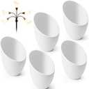 5 Pcs Plastic Lampshade 1.57inch/40mm Hole Lamp Shade Replacement Cover for Multi Head Stand Up Lamp Home Bedroom - White