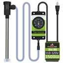 1500W Immersion Water Heater for Hot Tub, Pool, Pond, Baptismal, Inflatable/inground/Above Ground Pool & Bathtub Portable Electric Submersible Water Heater with Thermostat and GFCI
