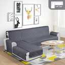 TAOCOCO Waterproof Sectional Couch Covers L Shaped Sofa Covers Chaise Lounge Cover 3pcs Reversible Couch Covers for Sectional Sofa Pet Kids Furniture Protector with Elastic Straps(X-Large, Dark Grey)