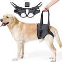 JOHNBOLIN Dog Lift Harness, Dog Sling with Padded, Hind Leg Support to Help Rehabilitate, Helps Senior, Injured, Disabled and After ACL Surgery Dogs (Dark Gray, Small)