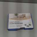 Ansible 24 Pcs Chair Leg Floor Protectors Square, Silicone Felt Furniture Leg Pads Caps Covers for Hardwood Floors (Fit:1-1/16" to 1-5/8") (Clear)