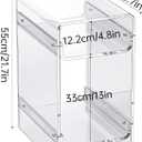 Clear Acrylic Side Table, Narrow Nightstand Bedside Table for Bedroom, Skinny Small End Table (Clear Wide, 11.8'' x 15.7'' x 21.7")