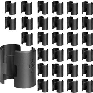 60PCS Wire Shelf Clips, Wire Rack Lock Clip for 1" Post, 30 Pairs of Plastic Shelf Clips for Metal Shelving Sleeves System Replacements, for All Kinds of Shelving, Split Sleeve Lock Metal Shelf