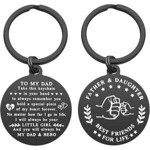 8 x Lcbulu Father's Day Present for Dad from Daughter Son - Drive Safe Dad Keychain Gifts for Birthday Valentine's Day Christmas