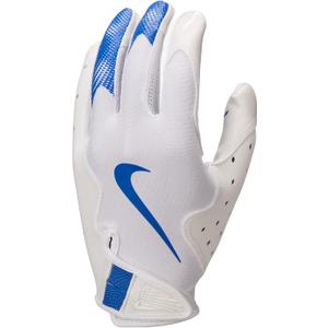 Nike Vapor Jet 8.0 Football Gloves (Medium, WHITE | WHITE | ROYAL)