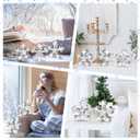 3 Pcs Winter Disco Snowflake Decor Table Decorations Glitter Snowflake Shaped Decoration Silvery Disco Mirror Table Centerpiece Winter Tiered Tray Decor for Home Shelf (White)