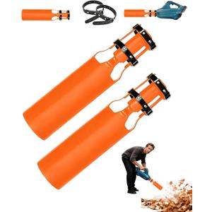 Leaf Blower Air Booster, Speed&Power Cyclone 2X Air up Extension Nozzle, Universal Airflow Amplifier for Leaf Blower Attachment, Compatible with 2-4 Inch,Cleanup Artifact for Lawn, Driveway(2PCS)