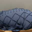 Bedsure Boho Duvet Cover  - Boho Bedding, Tufted King Duvet Cover for All Seasons, 3 Pieces Embroidery Shabby Chic Home Bedding,Comforter Not Included (Navy, 100" x 70")