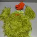 Qiylii Christmas Baby Costumes Green Monster Baby Girls Sleeveless Plush Fur Romper Onesie Headband + Leg Warmer Set (6-12 Months)