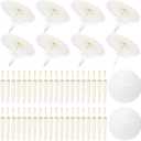 23.6 Inch White Paper Umbrellas, Chinese Japanese Oiled Paper Parasols, White Parasols Umbrellas Bulk for DIY Painting Craft, Wedding, Bridal Party, Ceiling Decoration